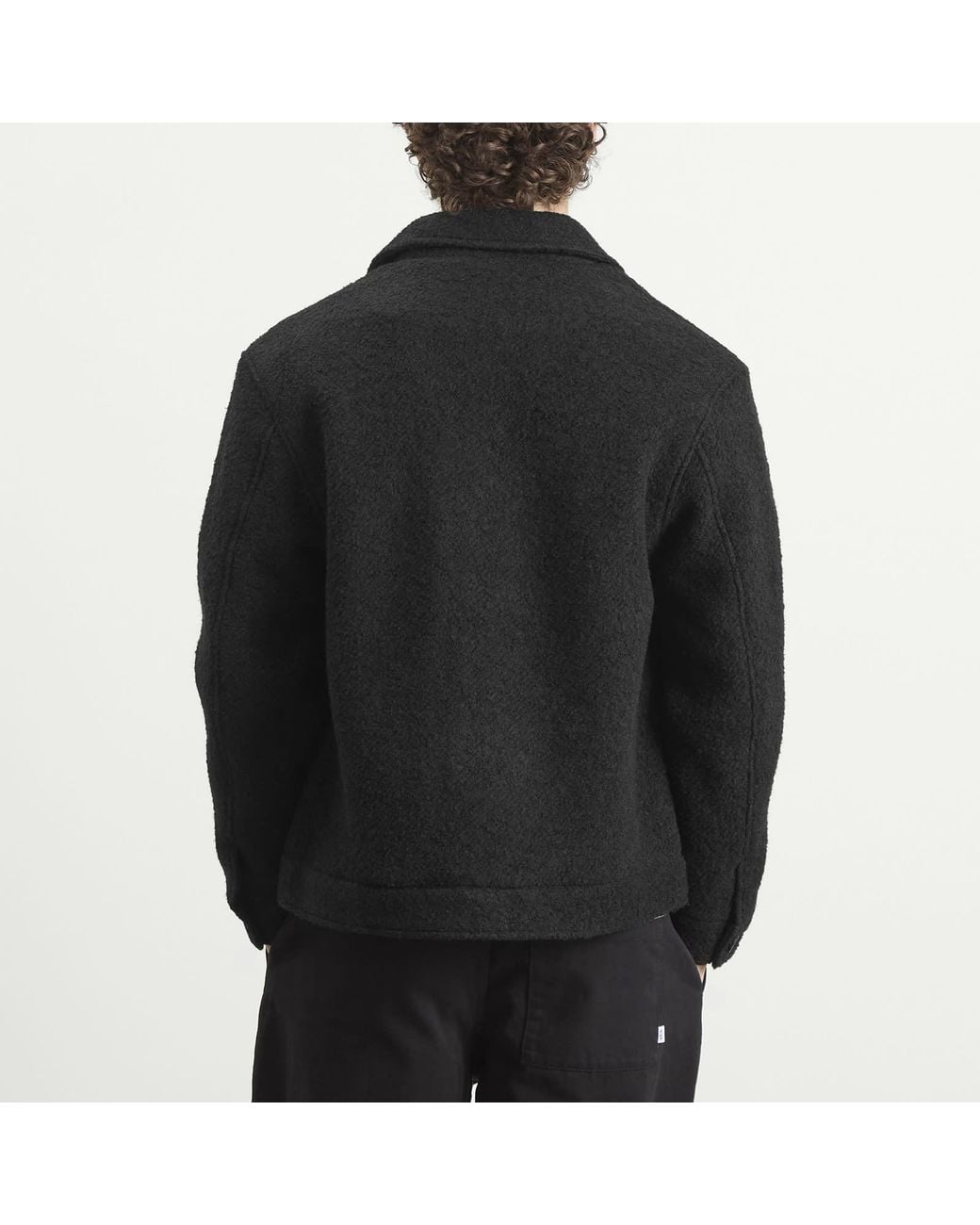 Wax London Black Newgate Melange Wool Jacket for men