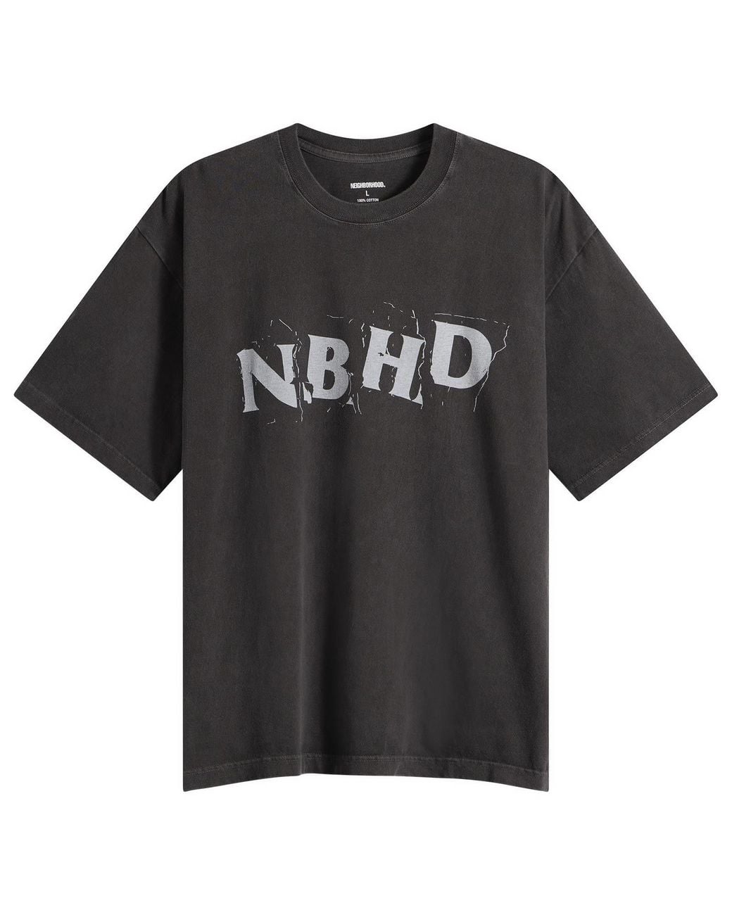 Neighborhood Black Ss-14 Pigment Dyed T-Shirt for men