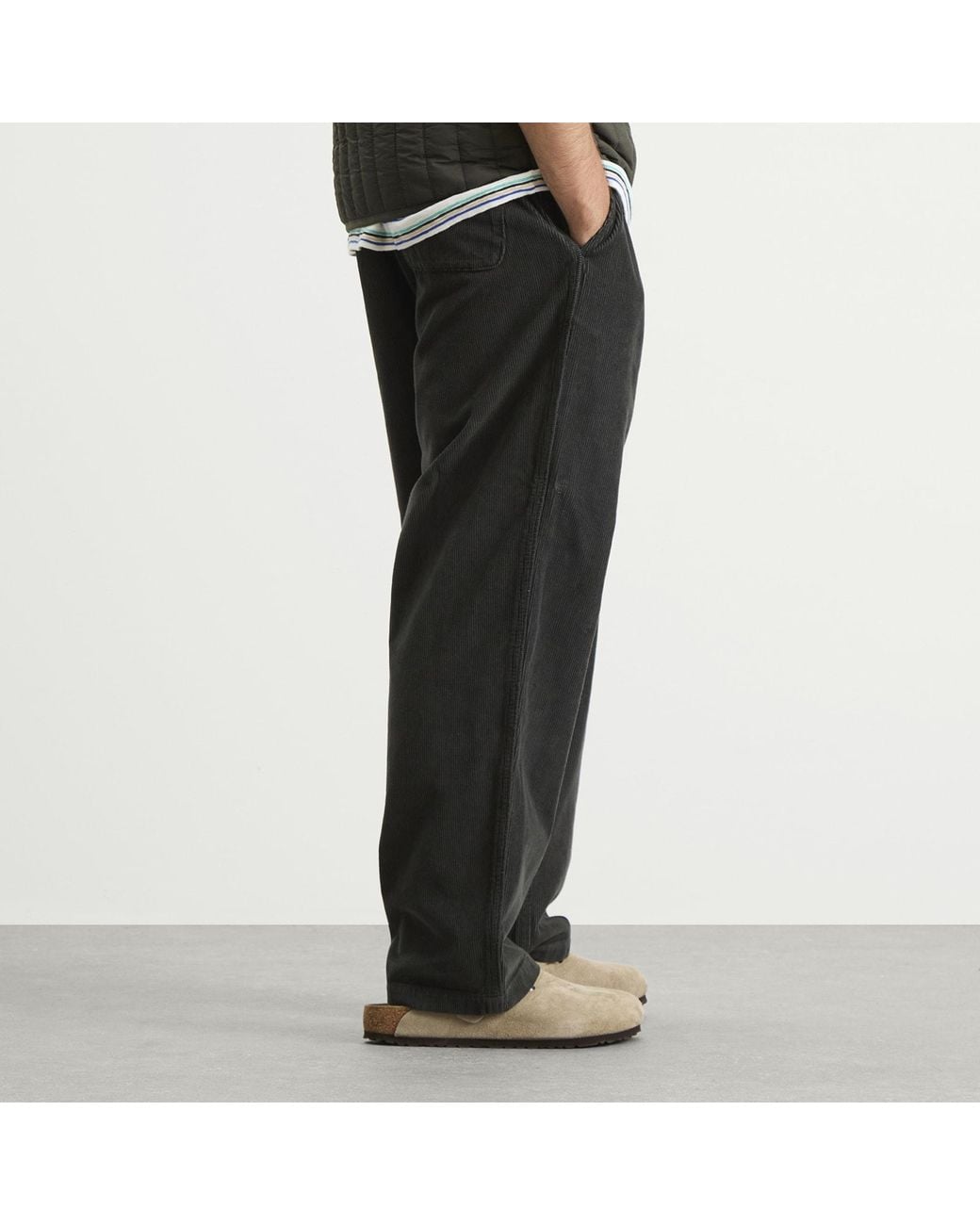 Folk Gray Wide Fit Trouser for men