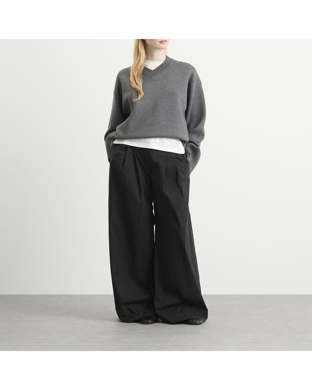 St. Agni Black Adjustable Palazzo Pants