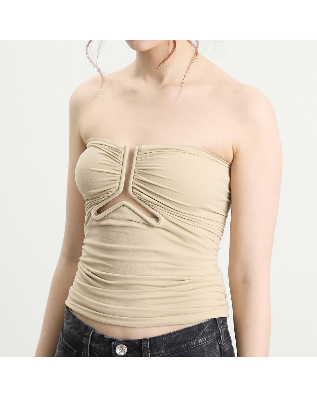 Rick Owens Natural Alannah Prong Bustier Top