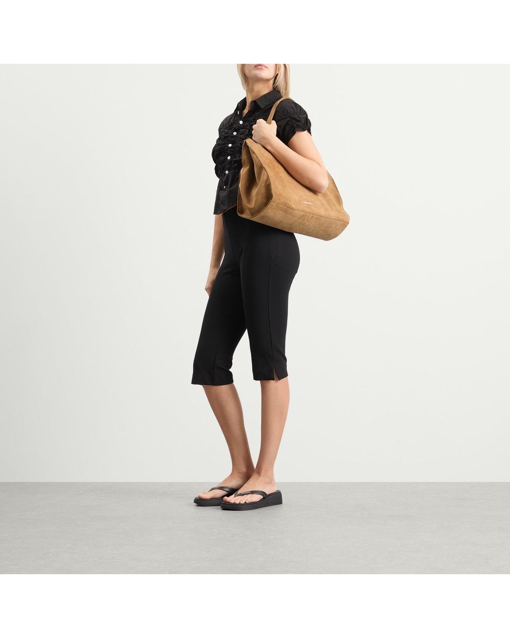 GIMAGUAS Brown Maxi Shopper Bag