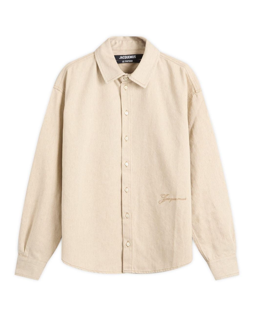 Jacquemus Natural Cotton Hemp Overshirt for men