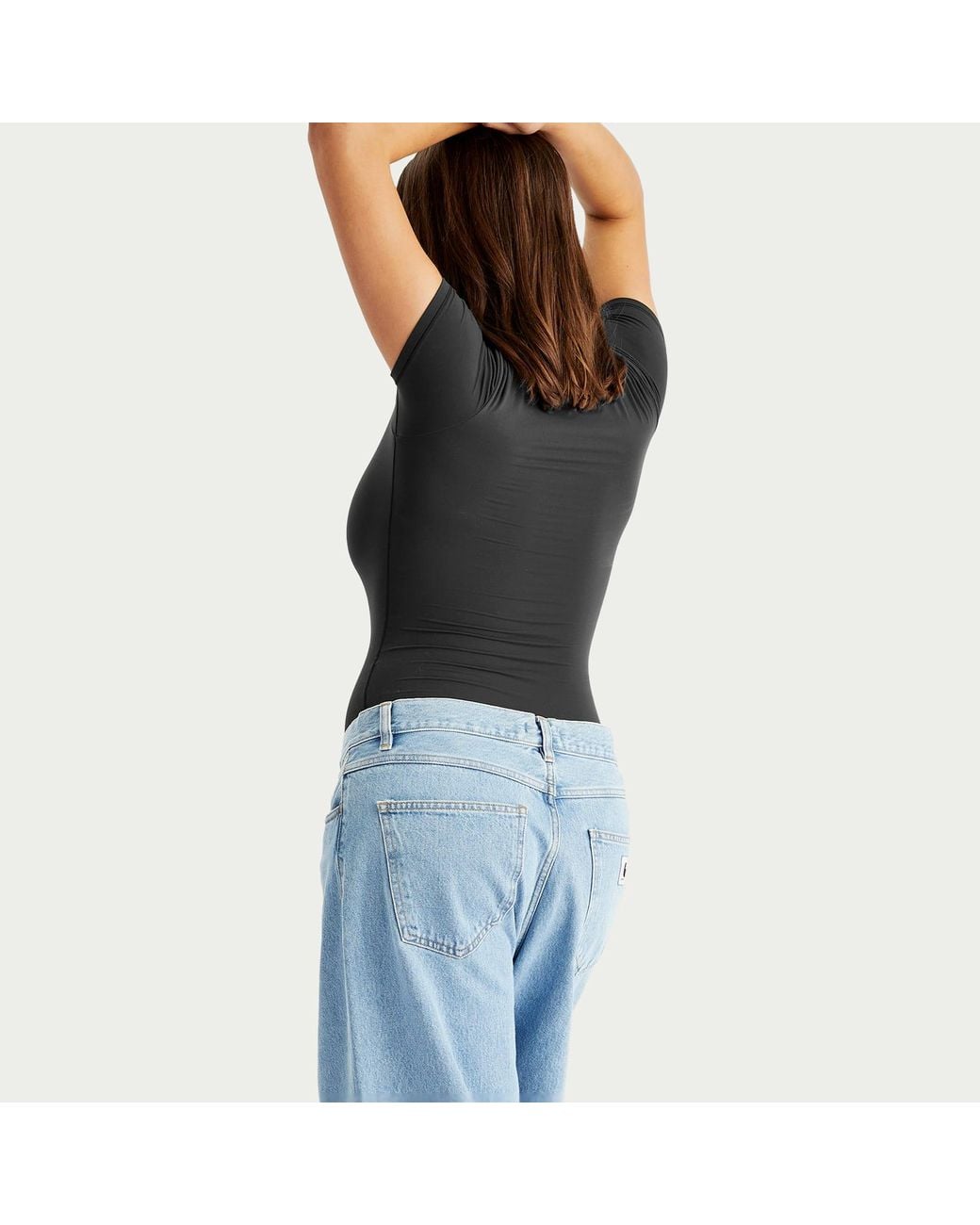 Skims Black Fits Everybody T-Shirt Bodysuit