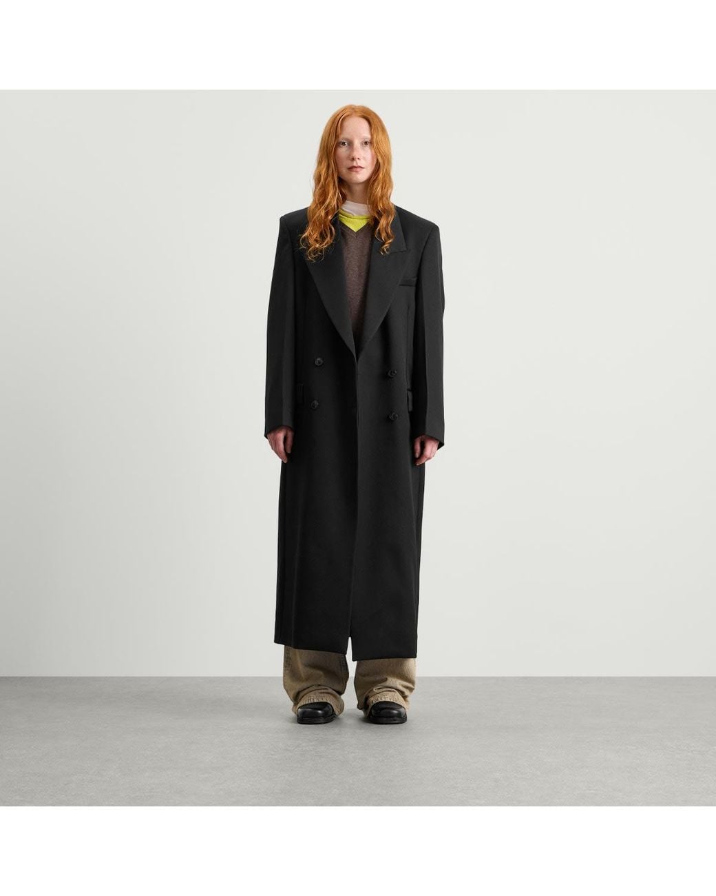 Rohe Black Double Breasted Tailored Coat