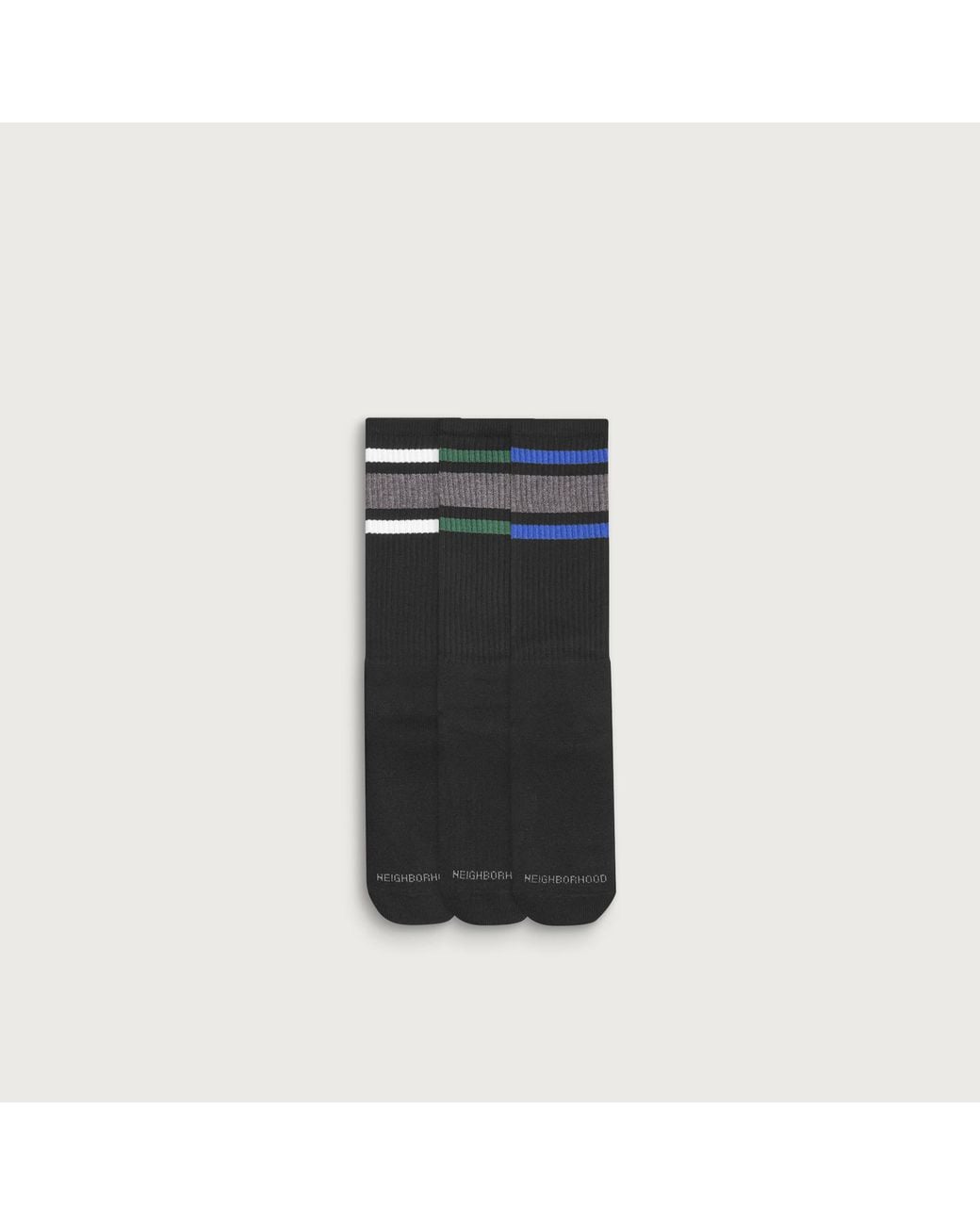 Neighborhood Black Classic 3-Pack Socks for men