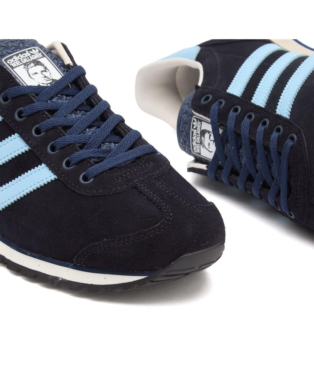adidas gazelle silver green womens Limited edition Noel Gallagher Council Skies Adidas custom Blue / whit   Sneakcustomtrainers.com