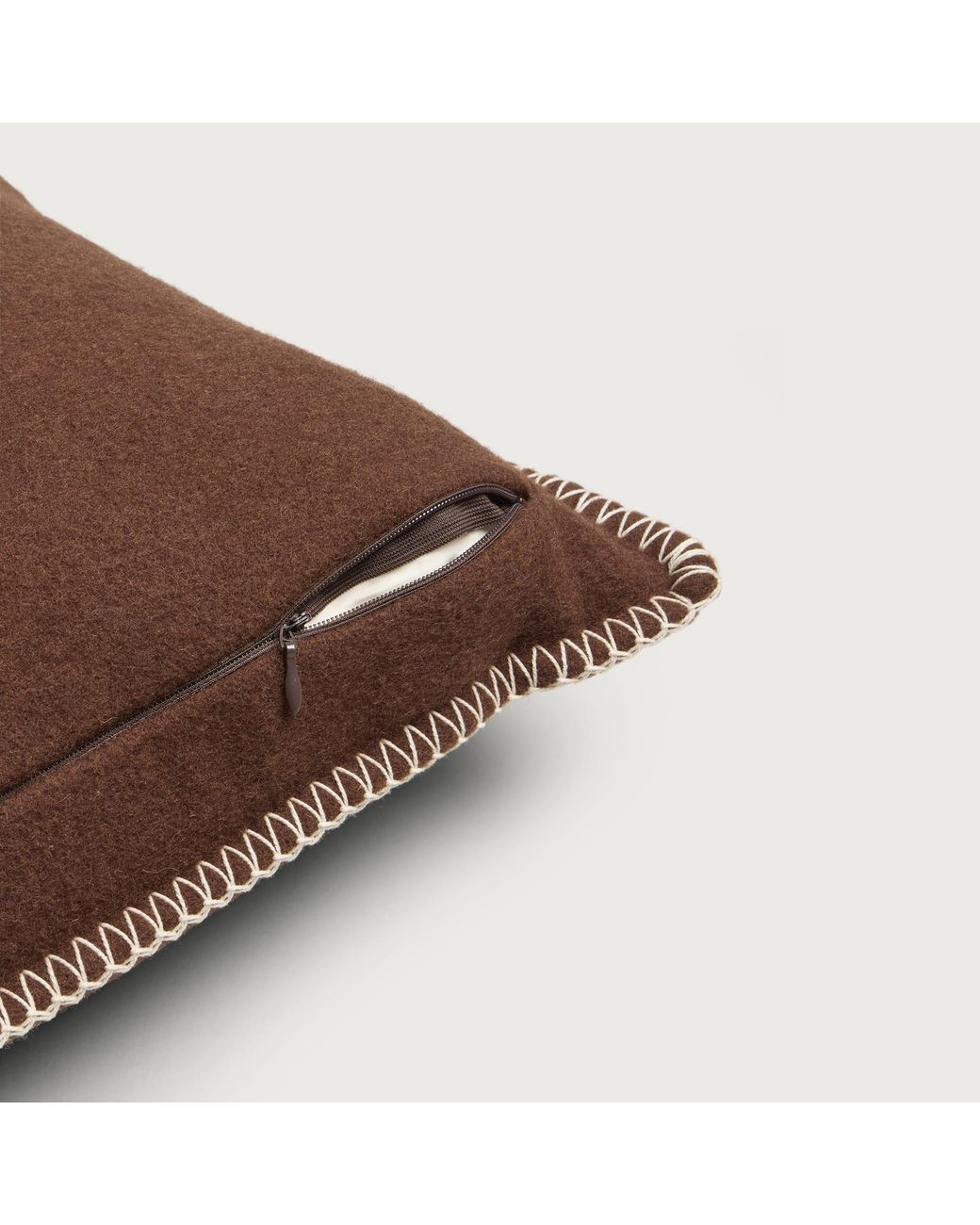 Tekla Brown Lambswool Cushion