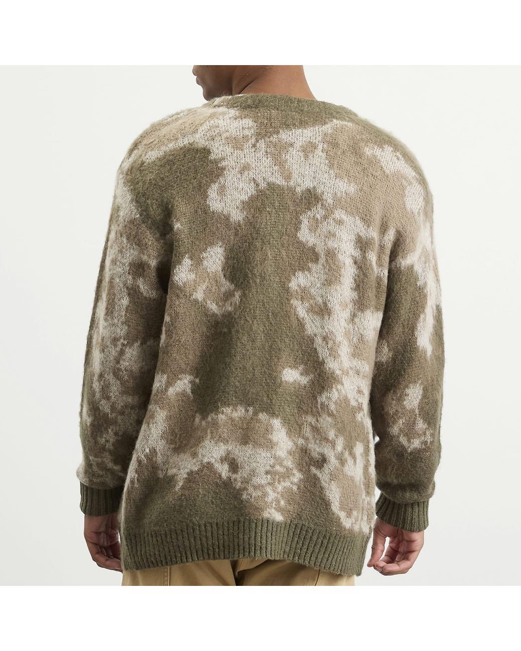 Manastash Gray Blurry Jaquard Cardigan for men