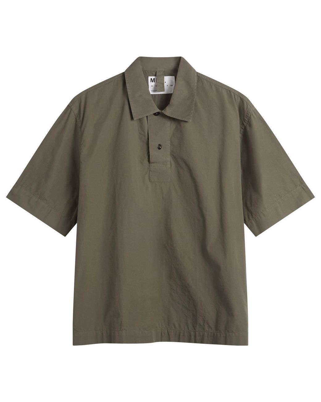 MHL by Margaret Howell Green Offset Placket Polo for men