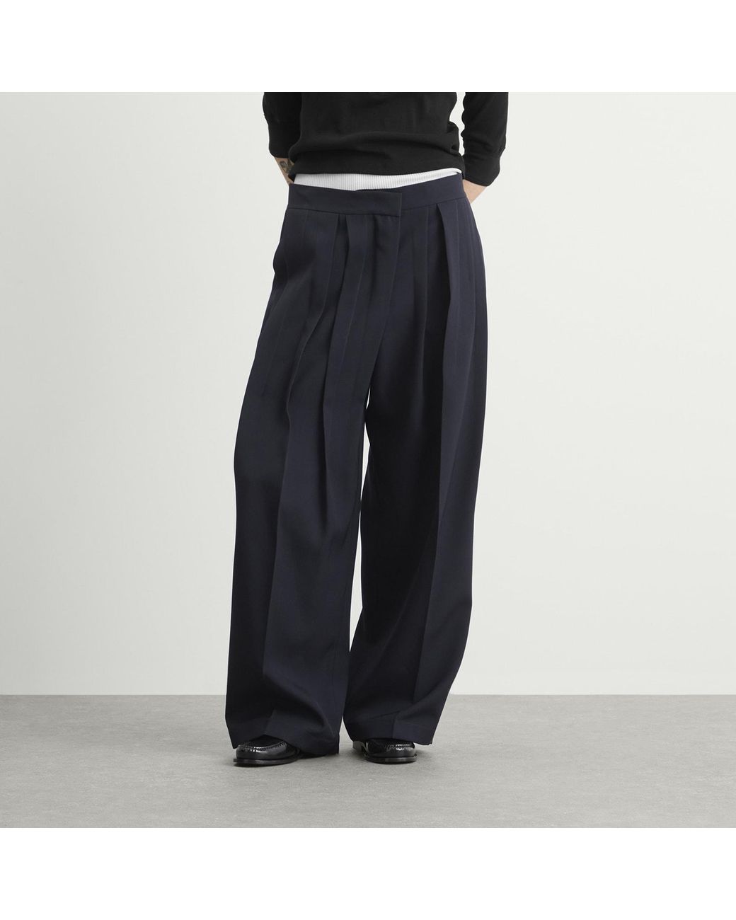 Jil Sander Blue Pleated Trousers