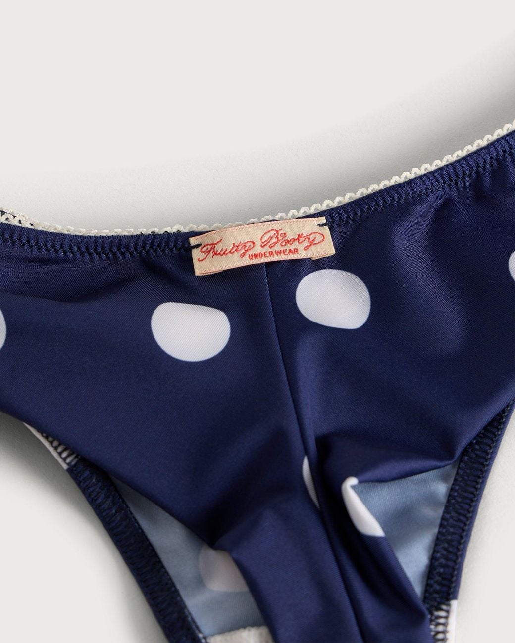 Fruity Booty Blue Polka Thong