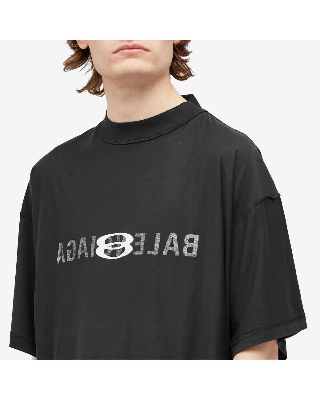BALENCIAGA*AI GENERATED INSIDE-OUT コットンTシャツ *送料込 balenciaga-Faded-BlackWhite-Ai