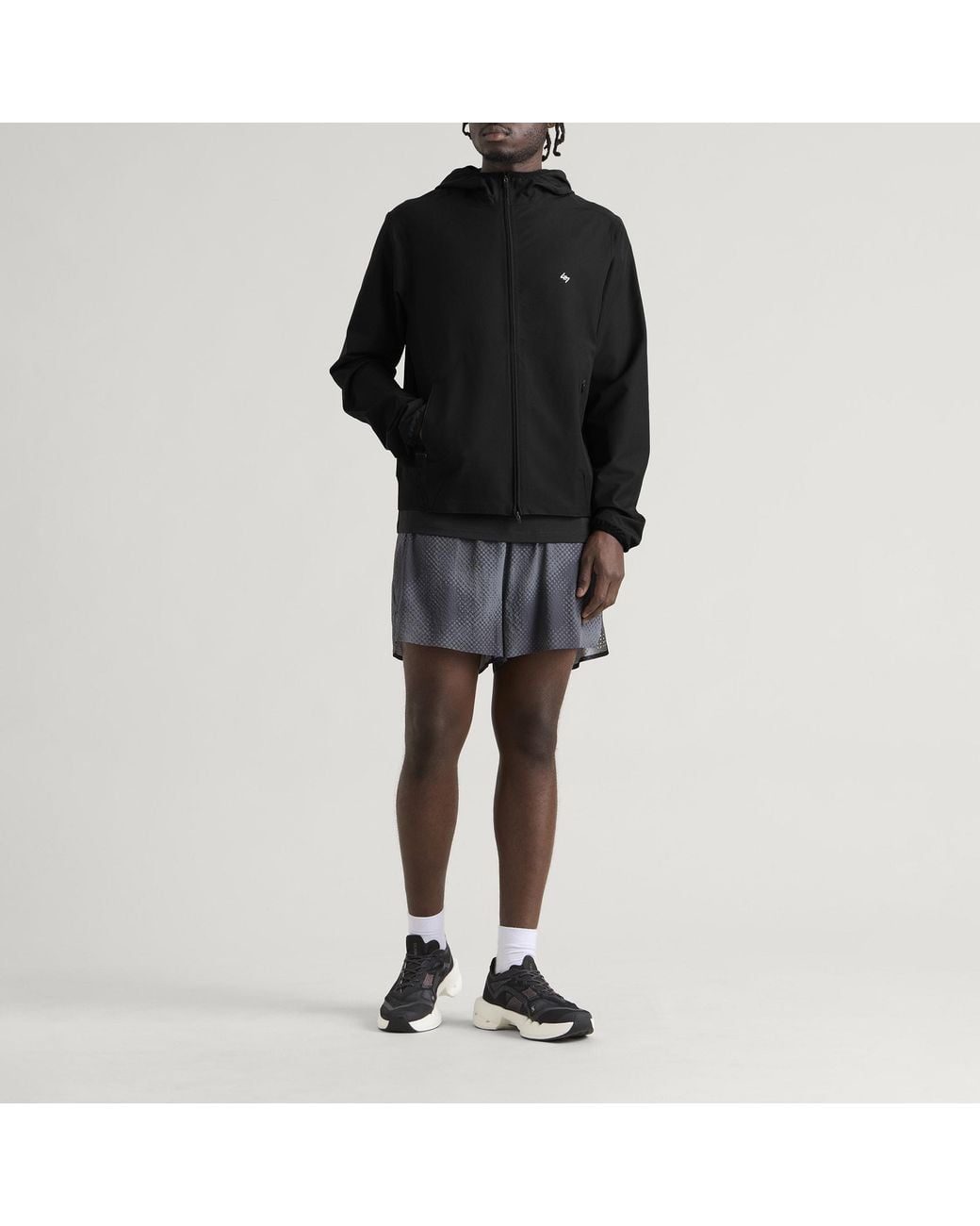 REPRESENT 247 Black Bonded Running Jacket for men