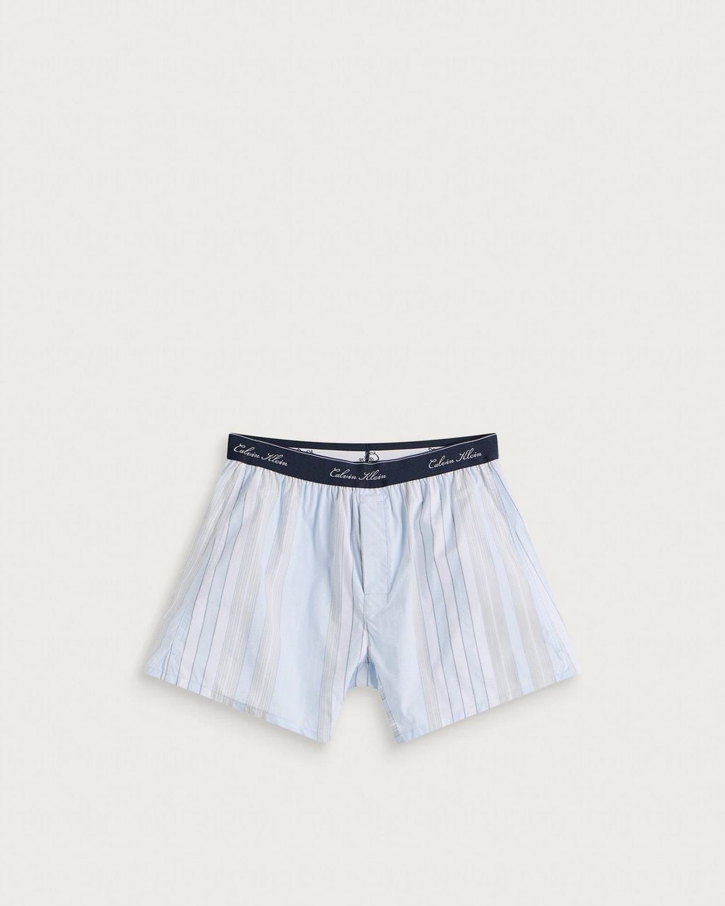 Calvin Klein Blue Poplin Script Boxer Shorts for men