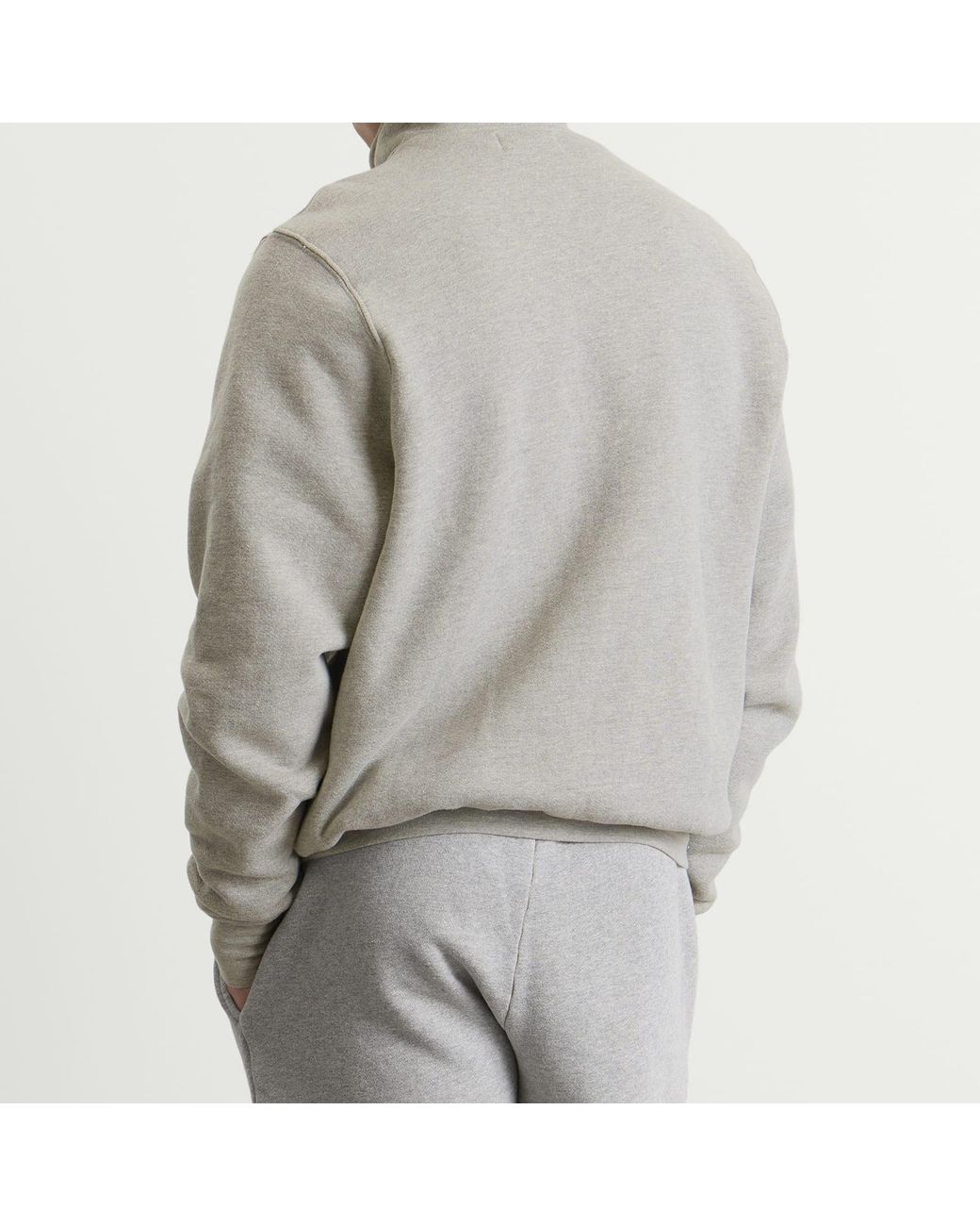 Les Tien Gray Heavyweight Half Zip Yacht Pullover for men