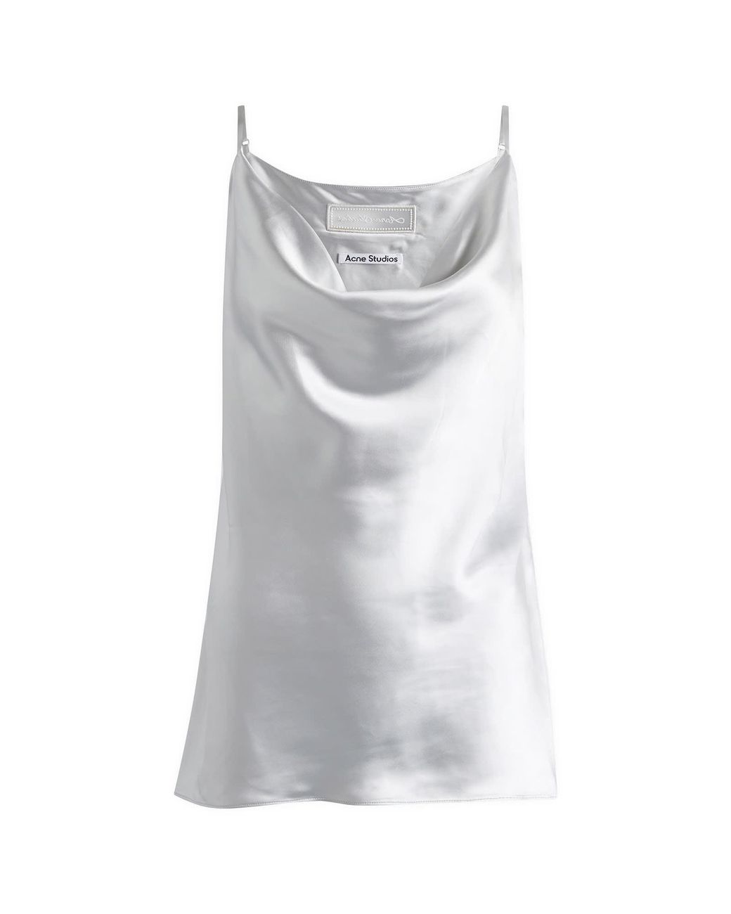 Acne Gray Temi Shiny Satin Cami Top