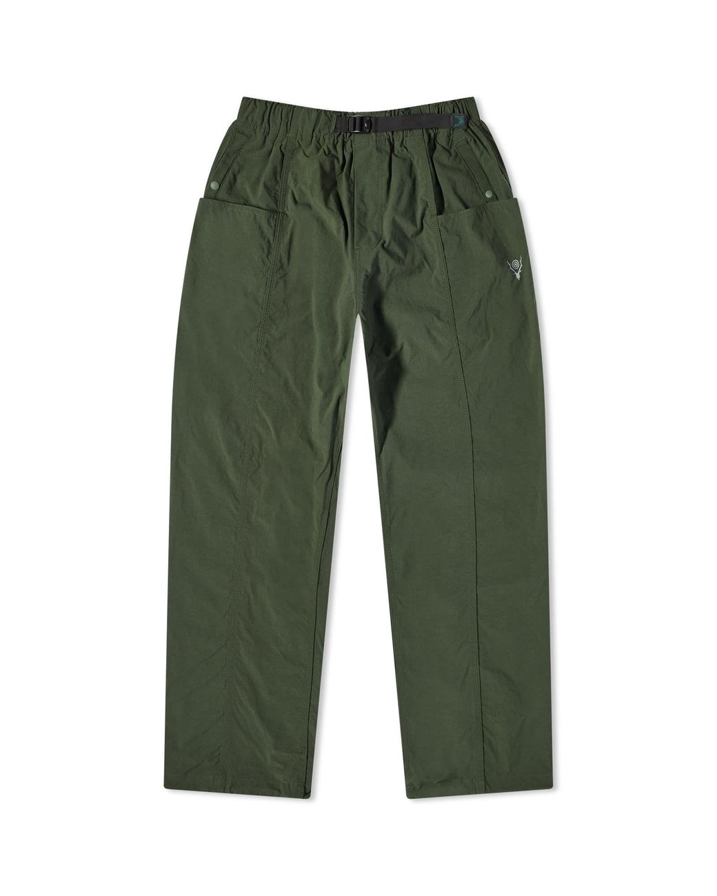 South2 West8 Belted C.s. Nylon Trousers in Green for Men | Lyst