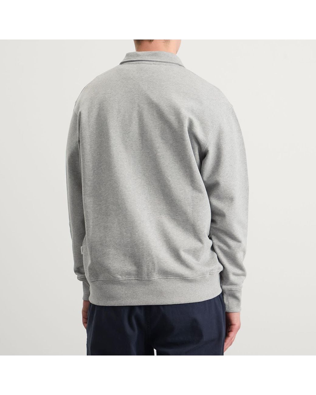 Norse Projects Gray Norse Standard Half Zip Sweatshirt for men