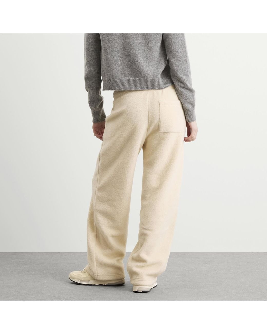 DUNST Natural Boucle Wide Leg Sweatpants