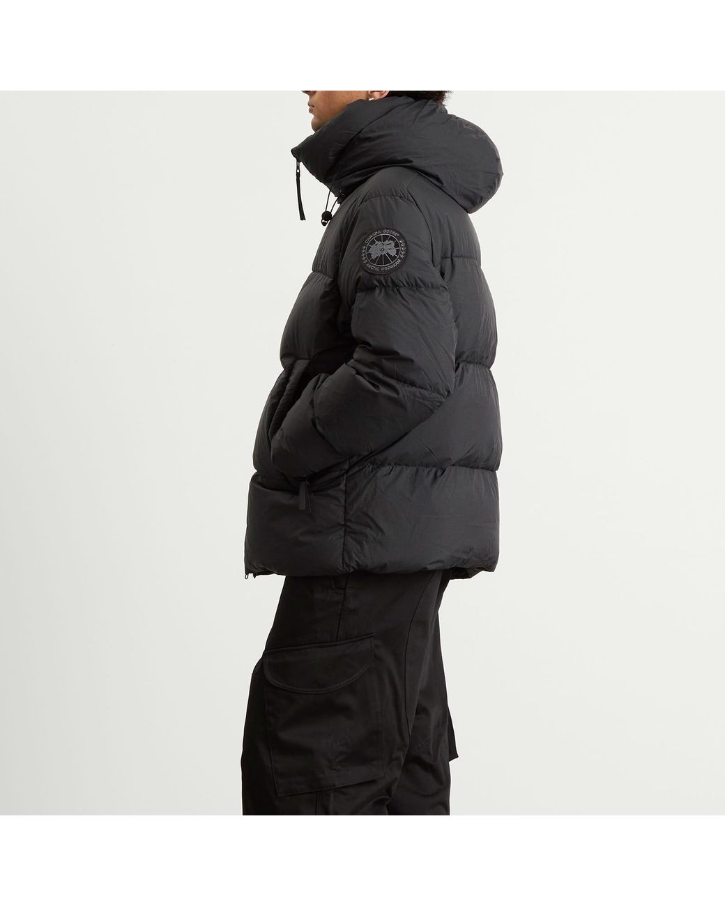 Canada Goose Black Crofton Matte Puffer Jacket for men