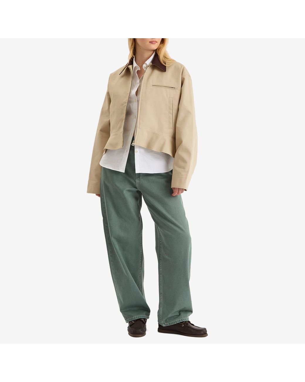 J.W. Anderson Natural Curved Hem Workwear Jacket