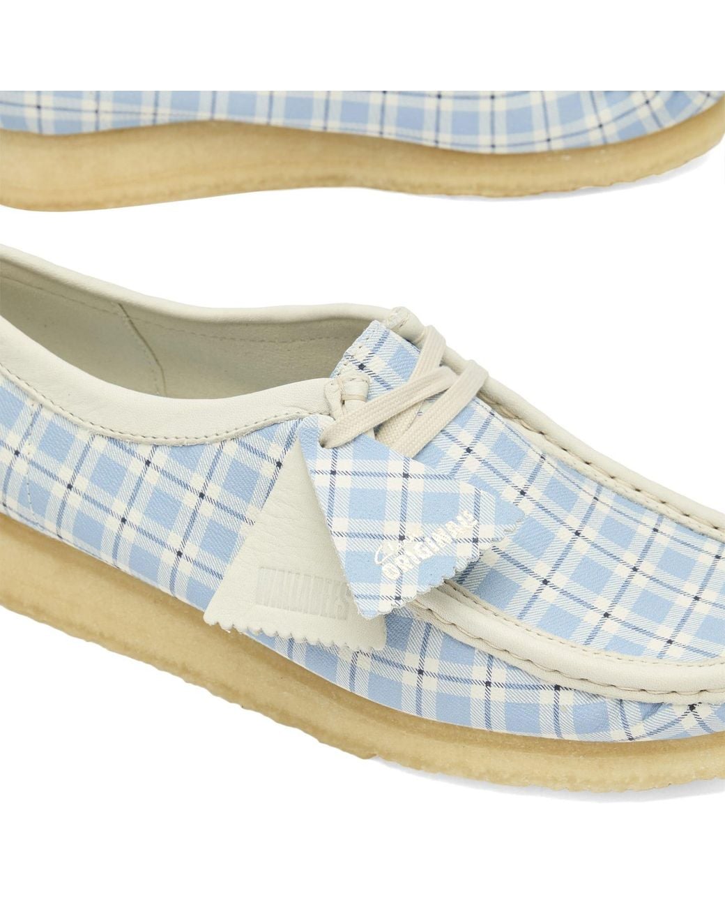 Clarks Blue Check Wallabee Boot
