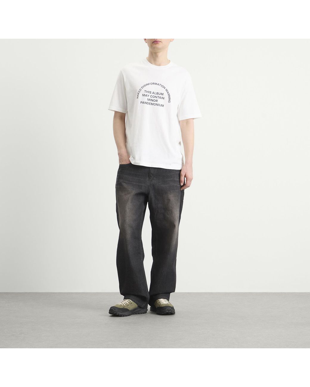 ACMH by Magic Castles White Naked Disinformation T-Shirt for men
