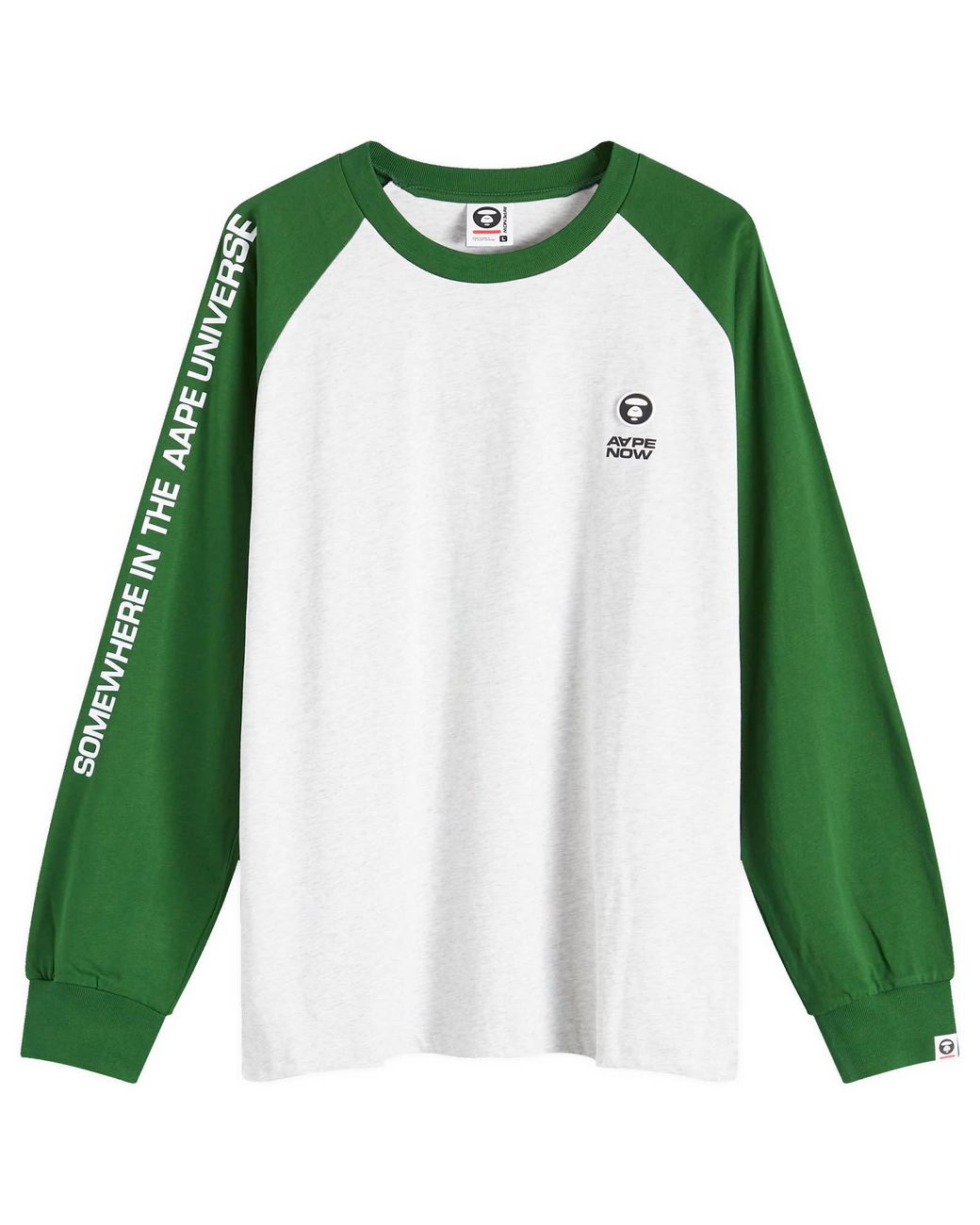 トップス A BATHING APE Raglan Sleeve Shirt L A BATHING APE RAGLAN SLEEVE L/S TEE – happyjagabee store