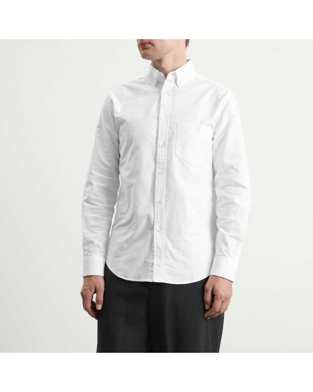 Portuguese Flannel White Belavista Button Down Oxford Shirt for men