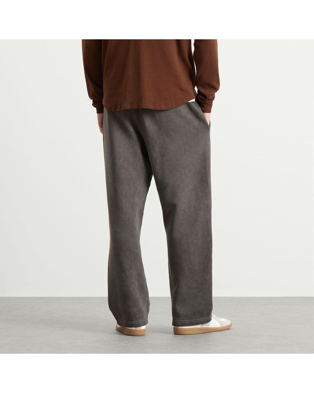 Les Tien Gray Heavyweight Oil Washed Classic Pant for men