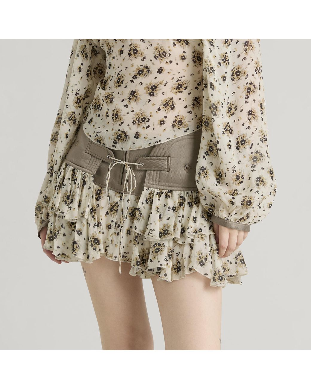 KNWLS Multicolor Sable Mini Skirt