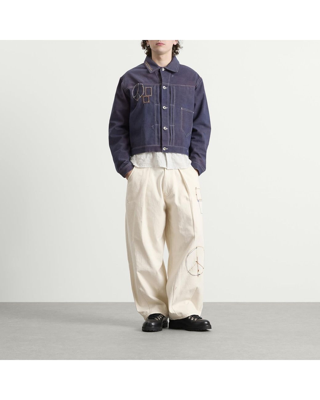 STORY mfg. Blue Hand Applique Friday Jacket for men