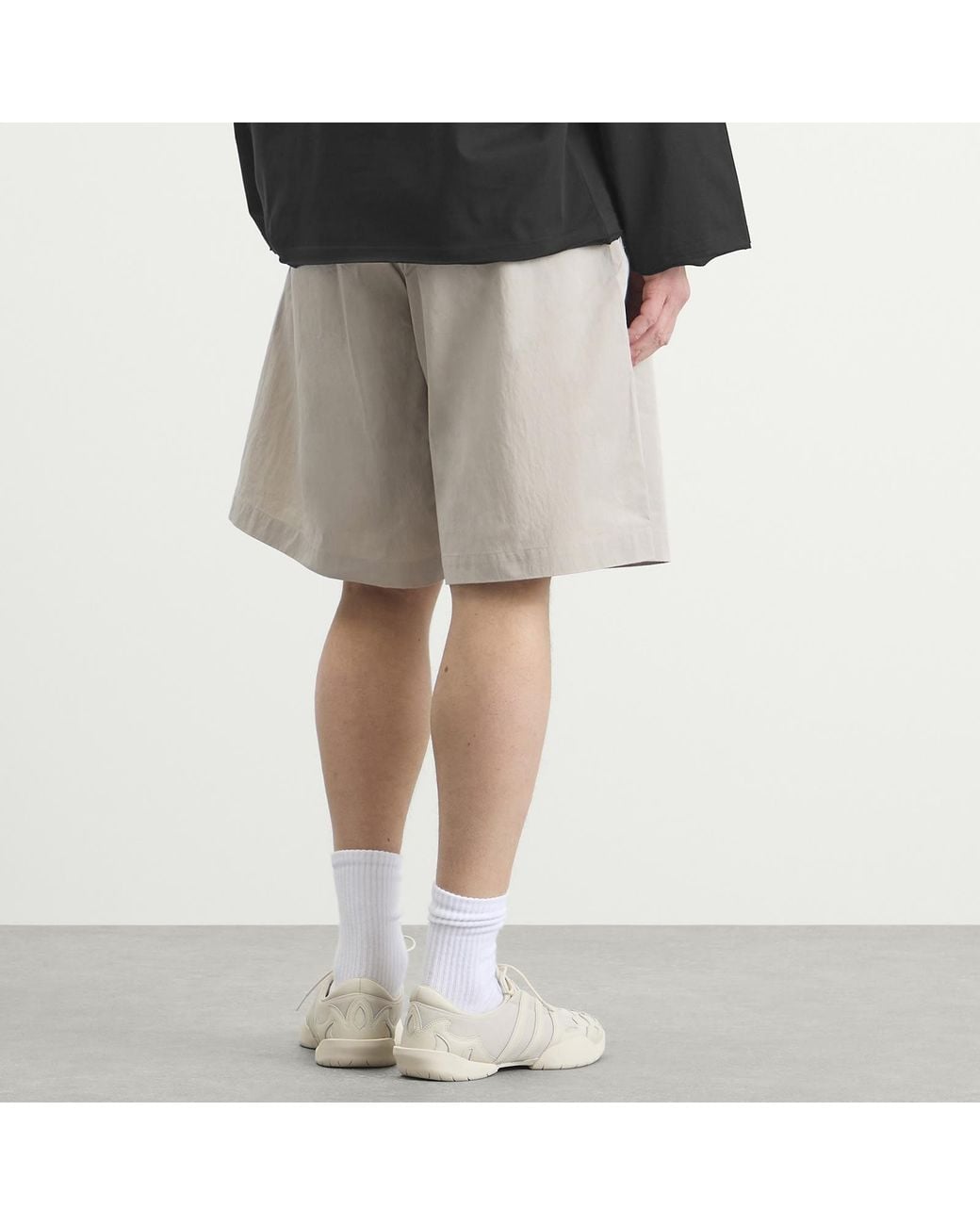 Y-3 Gray Cotton Blend Shorts for men