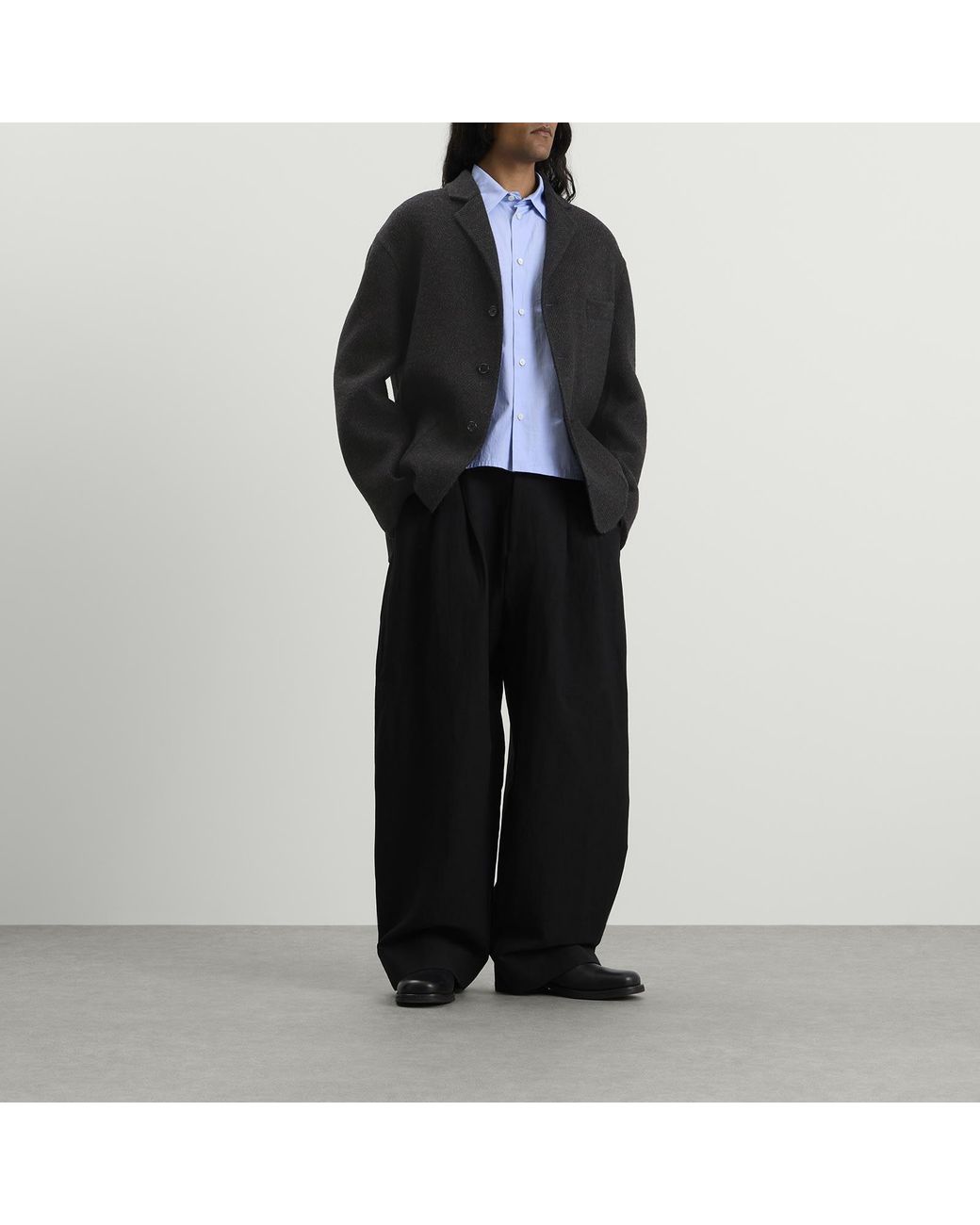 Jil Sander Black Wool Double Faced Workwear Jacket for men