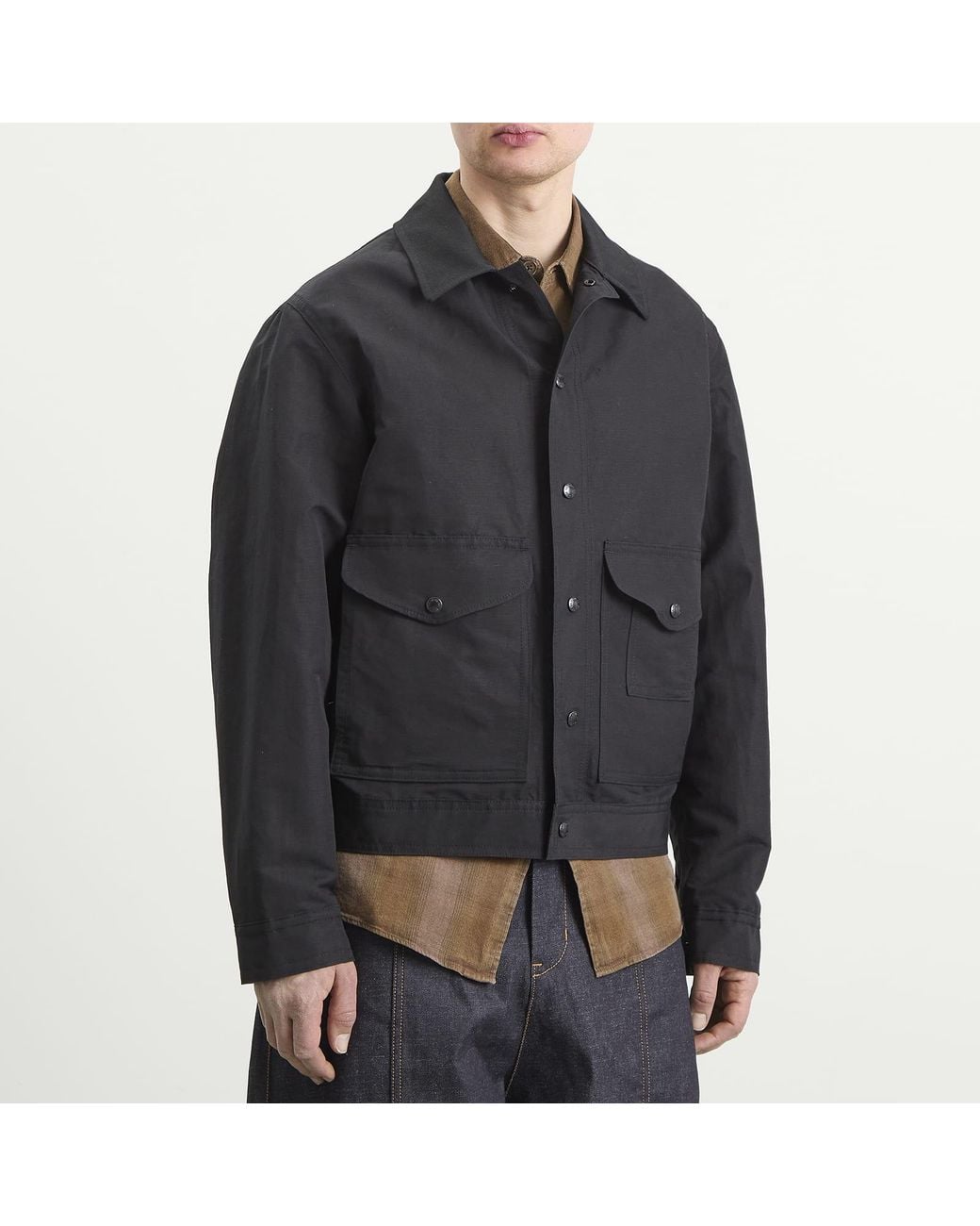 Junya Watanabe Black Filson Oxford Linen Jacket for men