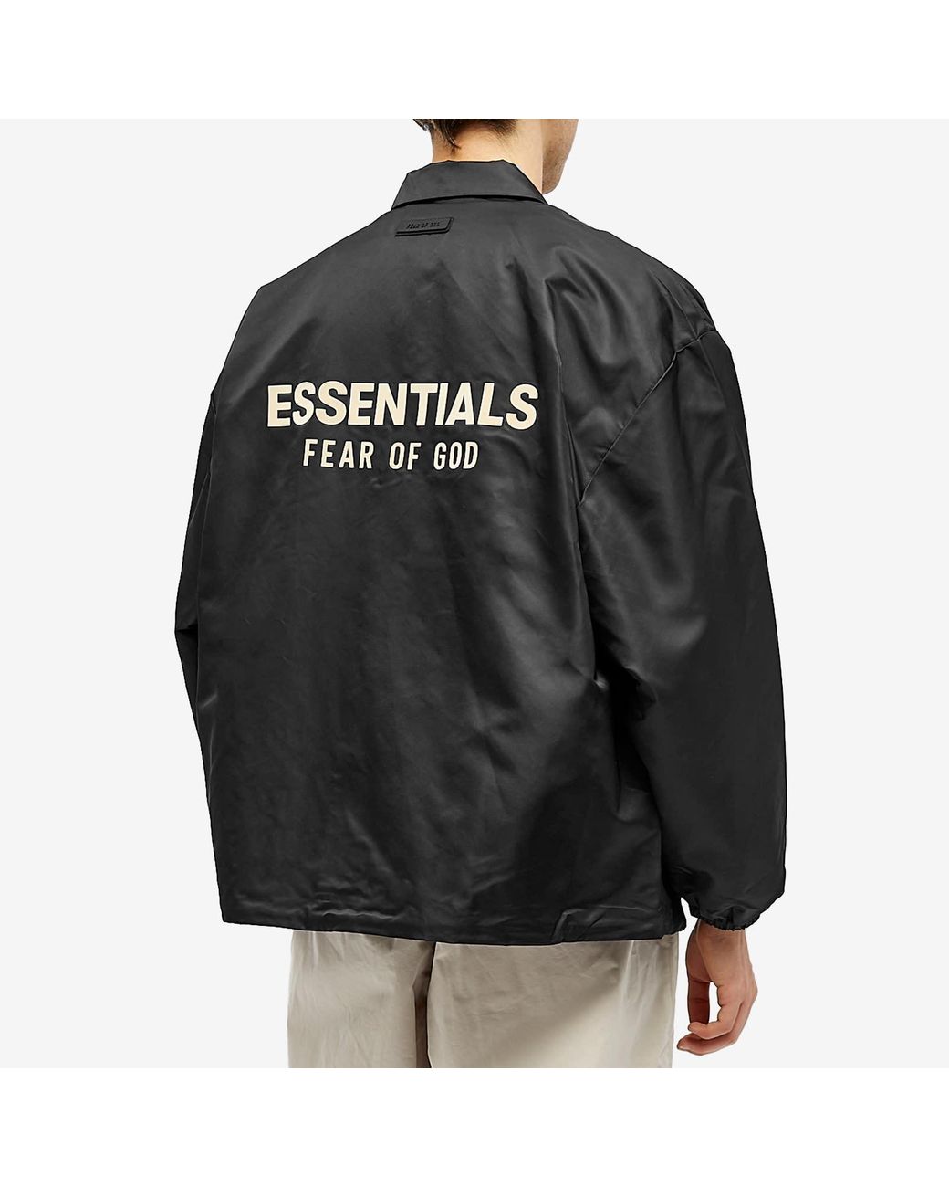【YZERR着用】 FEAR OF GOD COACH JACKET Fear Of God Coaches Jacket in Black for Men | Lyst