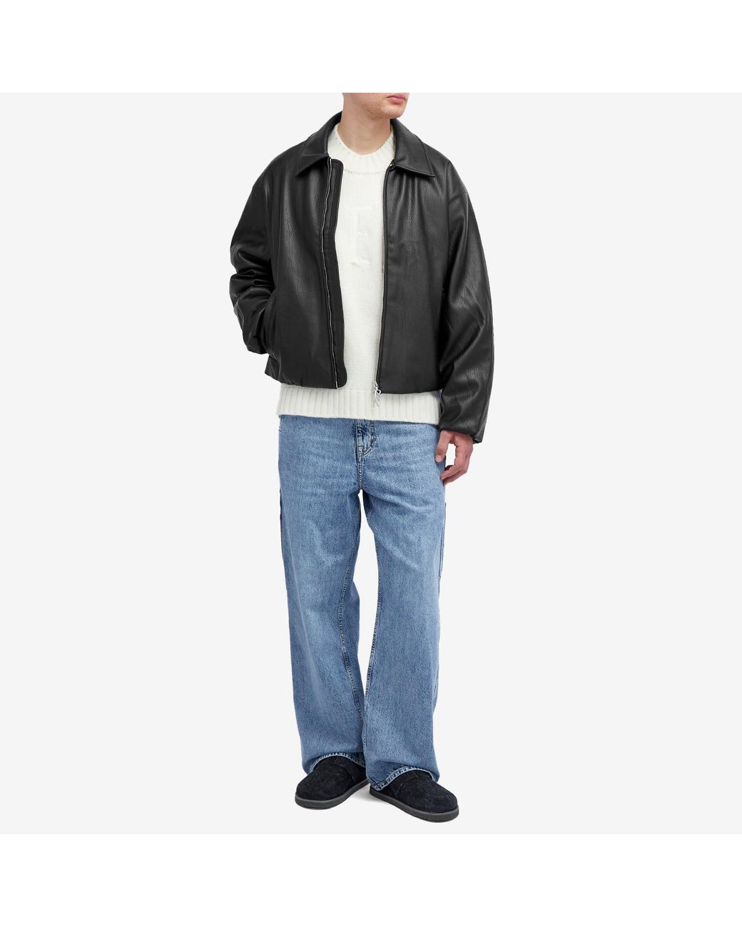 represent faux fur ボンバージャケット represent-Jet-Black-Faux-