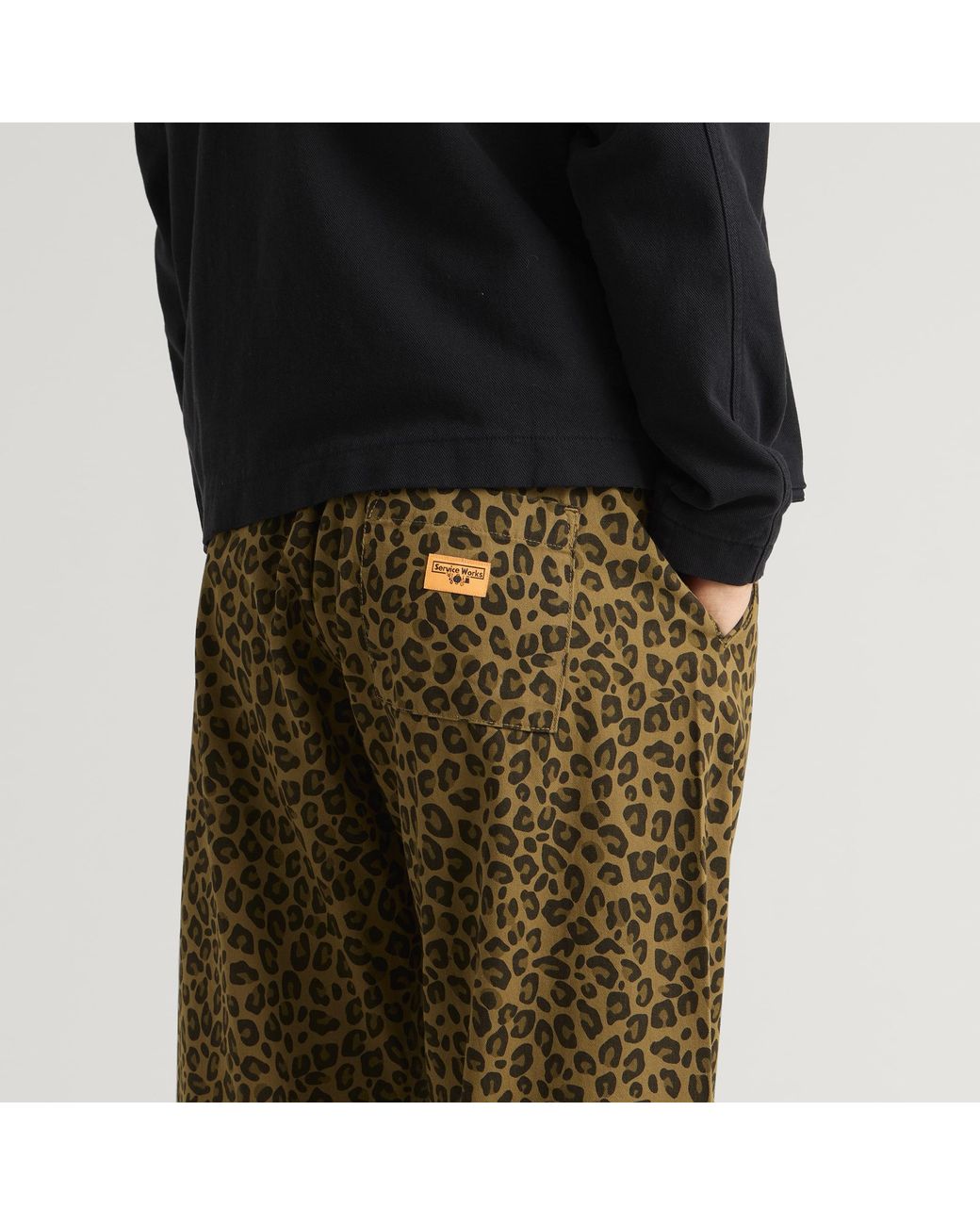 Service Works Green Patterned Easy Chef Pants for men