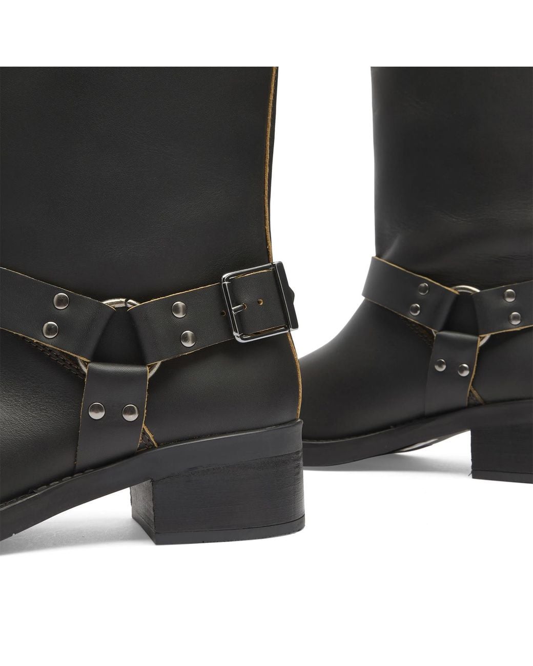 Samsøe & Samsøe Black Sabrenta Knee High Buckled Boots