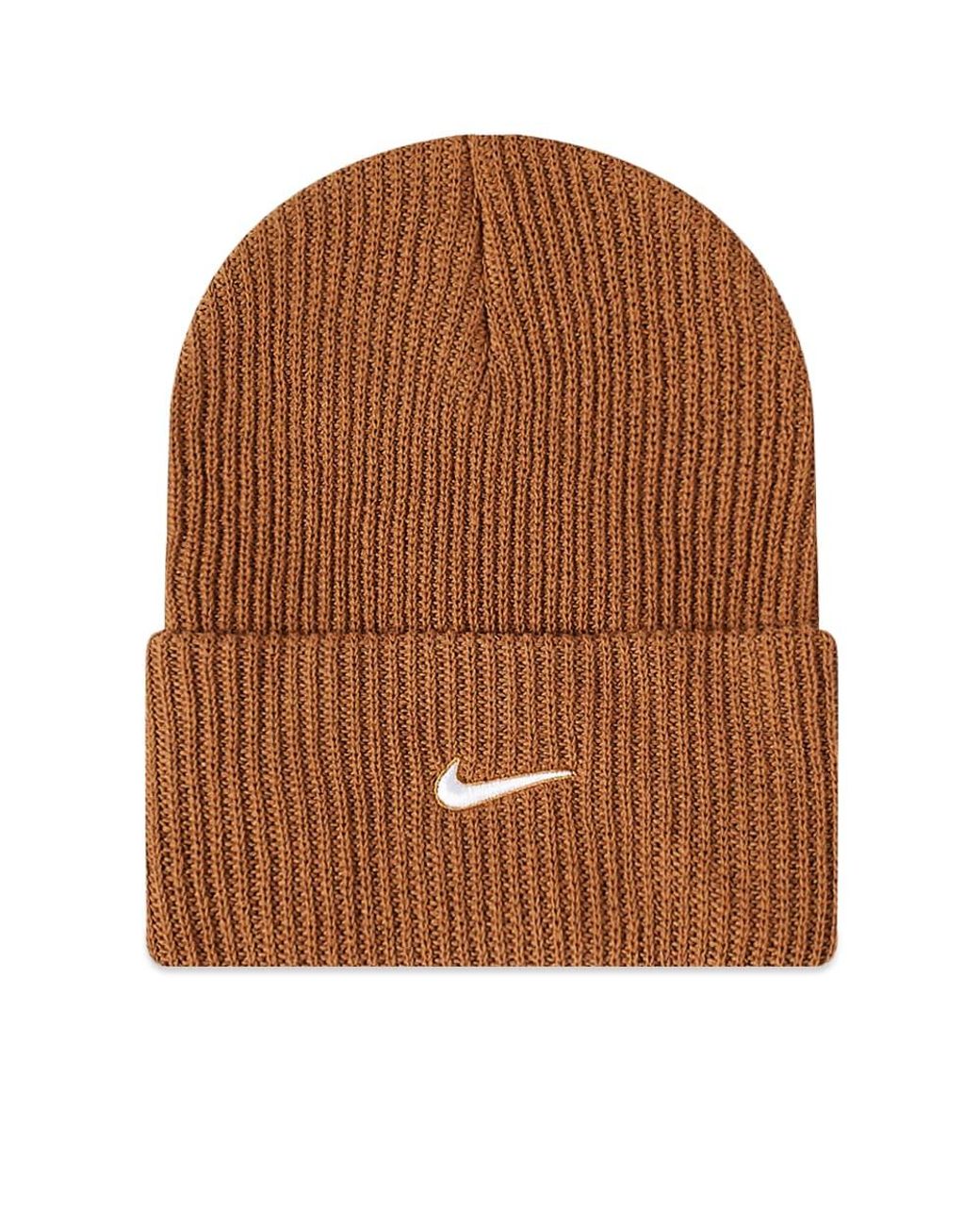 Nike Nrg Solo Swoosh Beanie in Brown for Men | Lyst