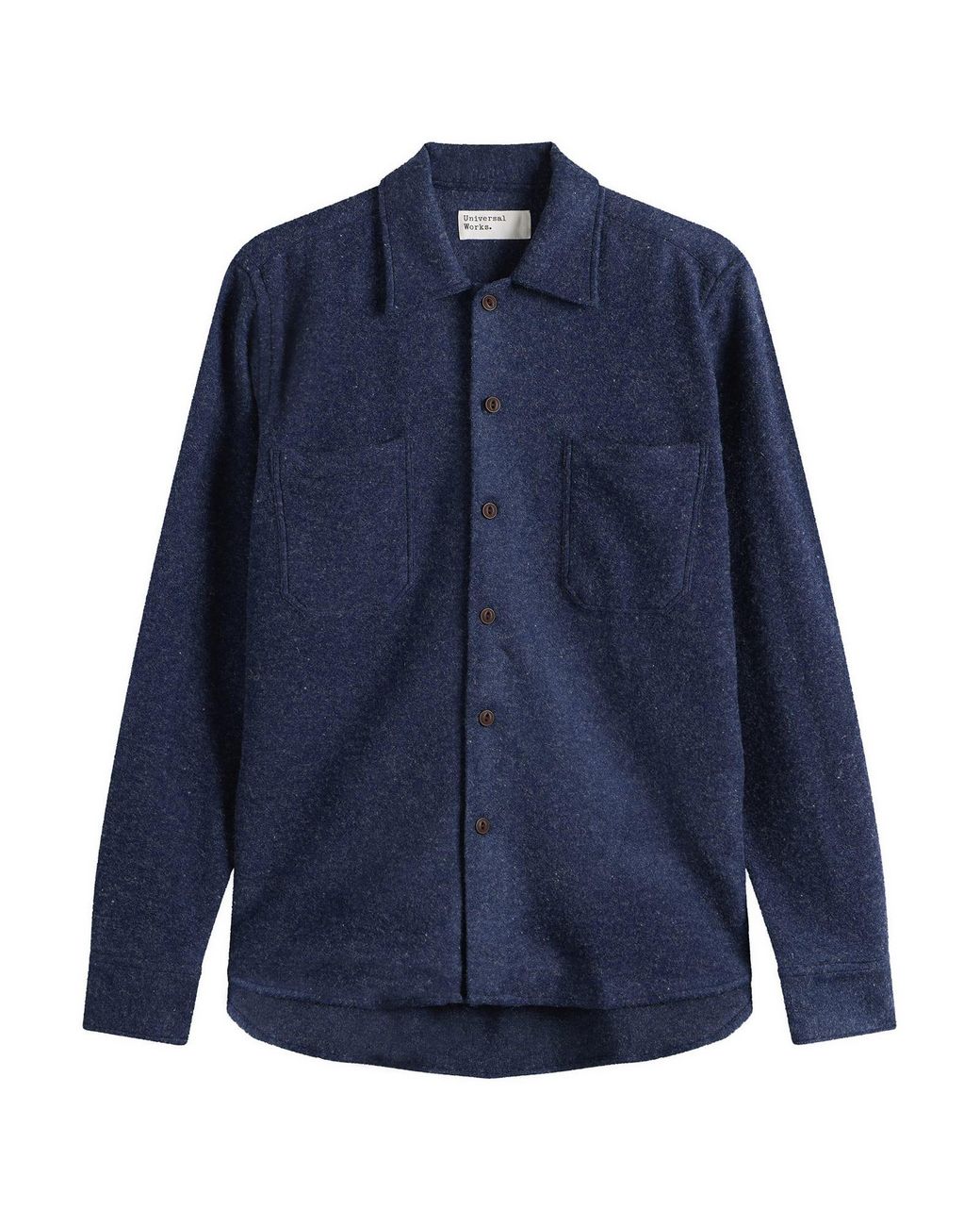 Universal Works Blue Dam Marl Work Shirt for men