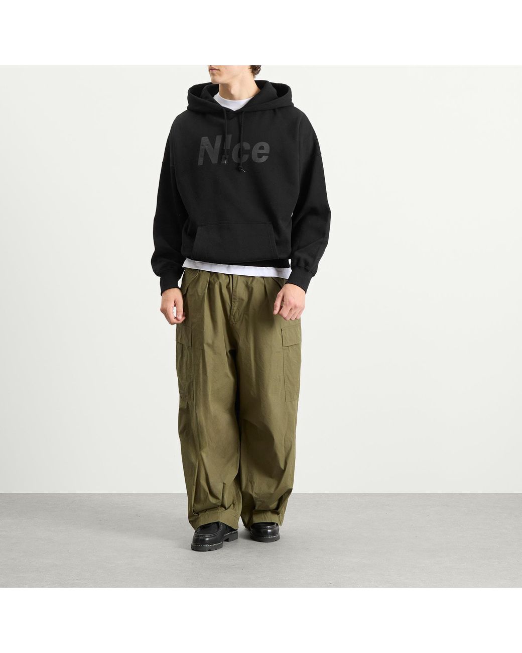 N!CE Black Logo Hoodie for men