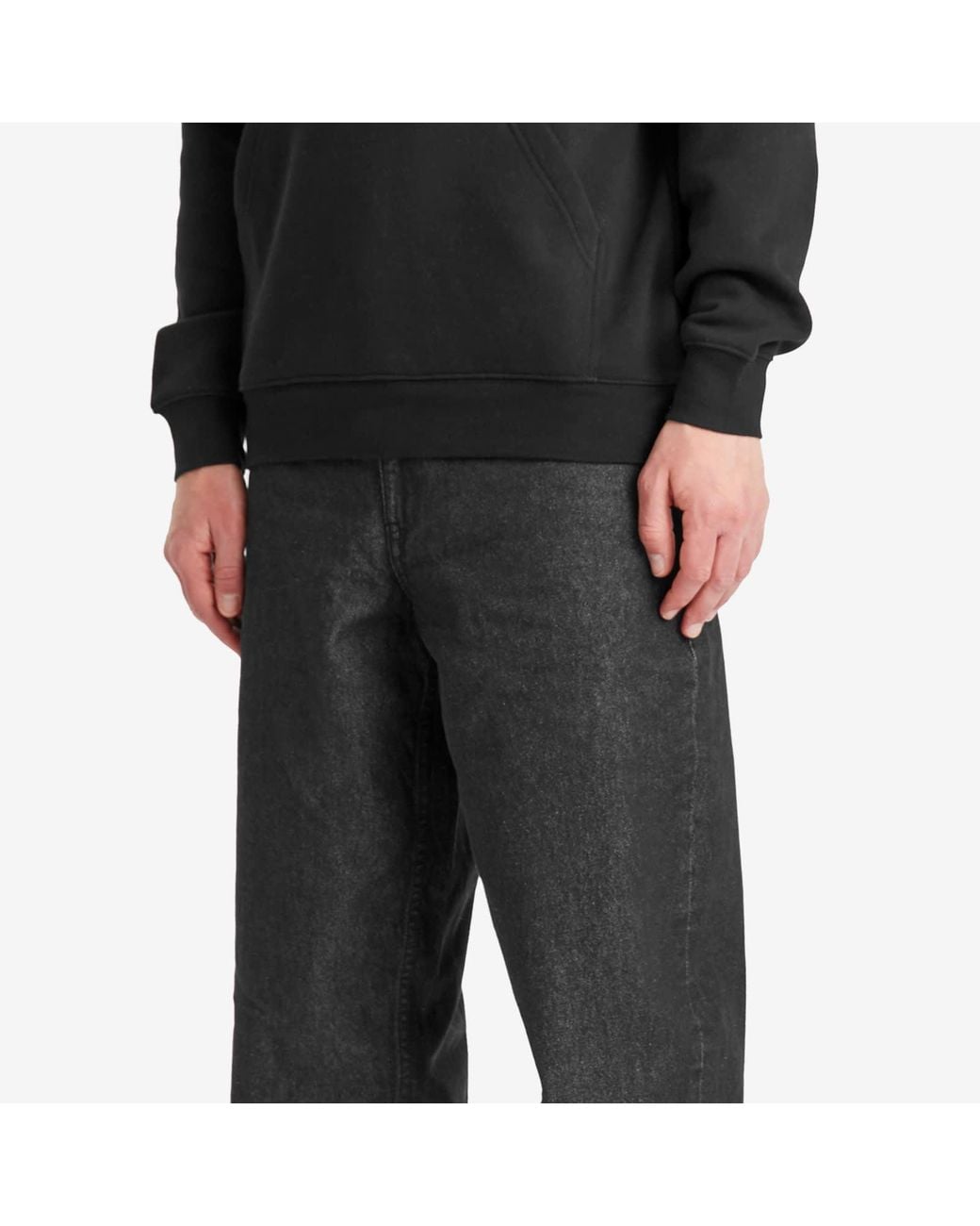 Dime Gray Classic Baggy Denim Pants for men