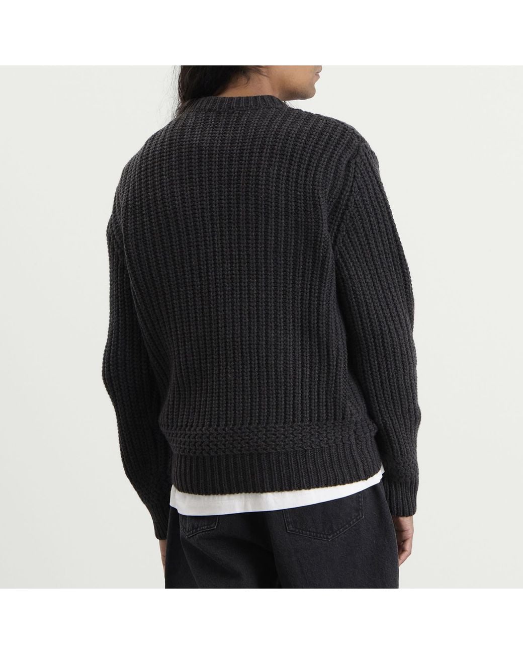 A.P.C. Black Ron Chunky Rib Jumper for men