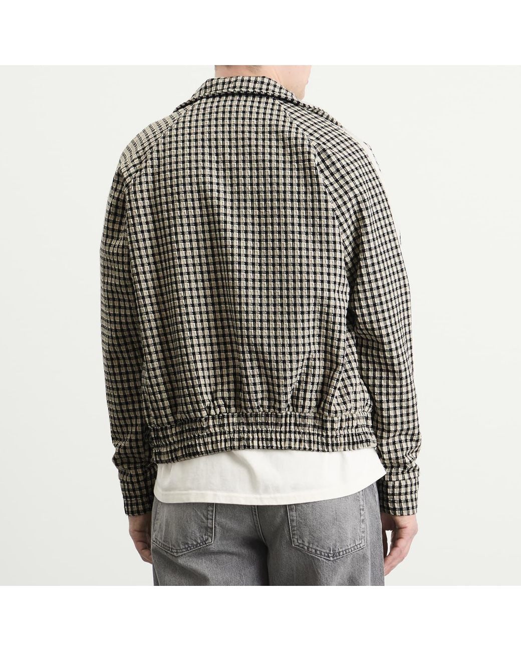 Rhude Black Gingham Hamptons Track Jacket for men
