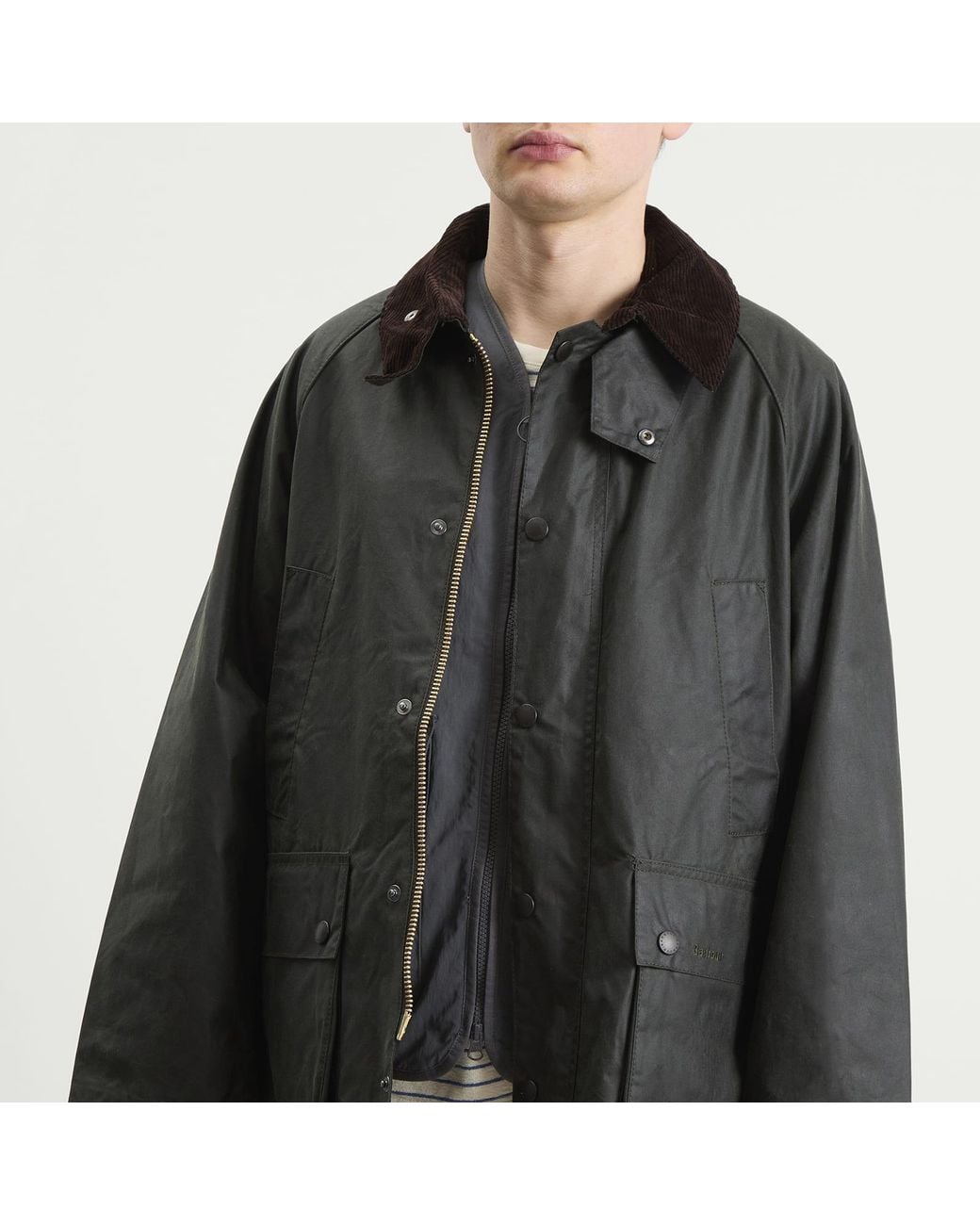 Barbour Black Os Bedale Wax Jacket for men
