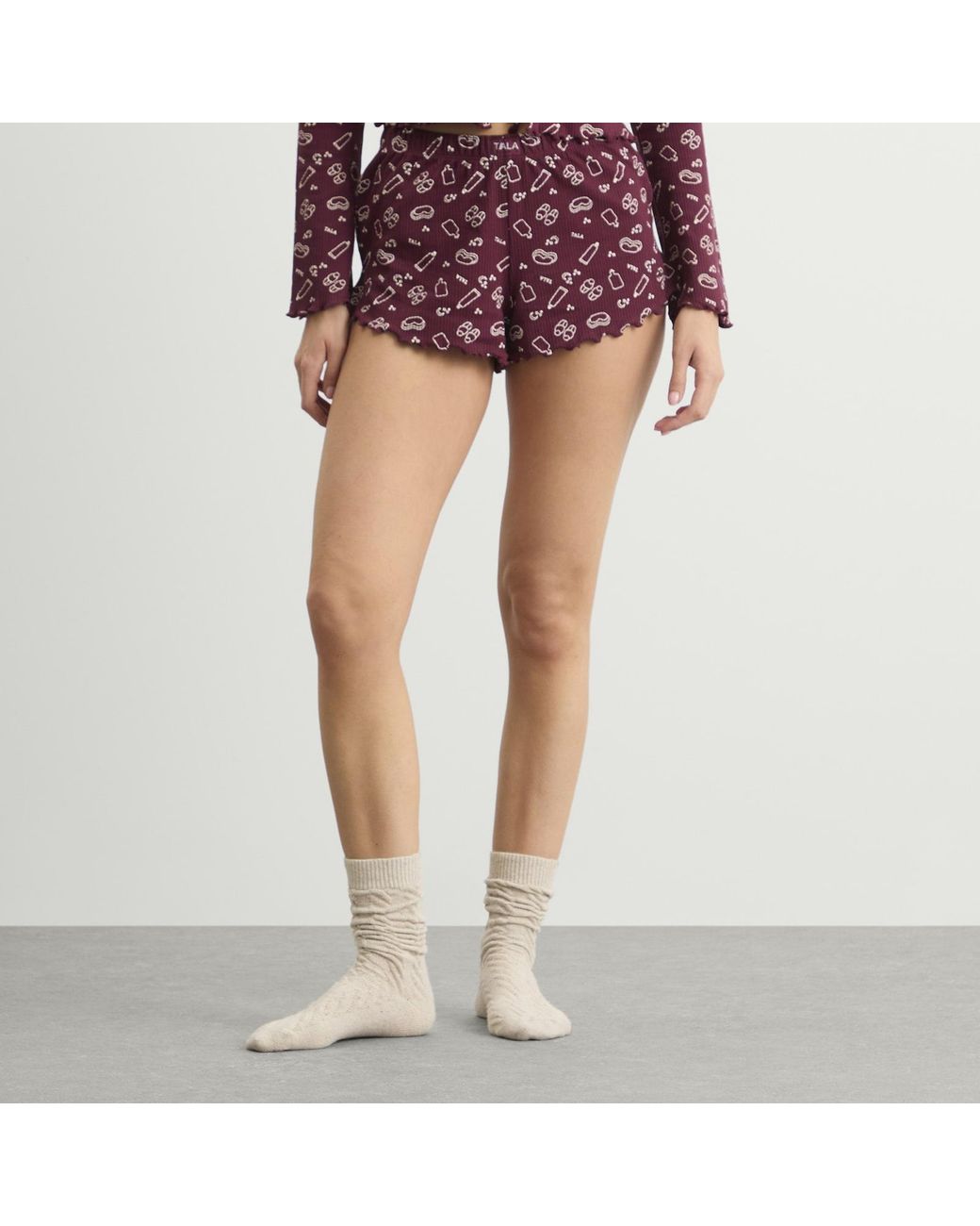 Tala Purple Sleep Lounge Shorts