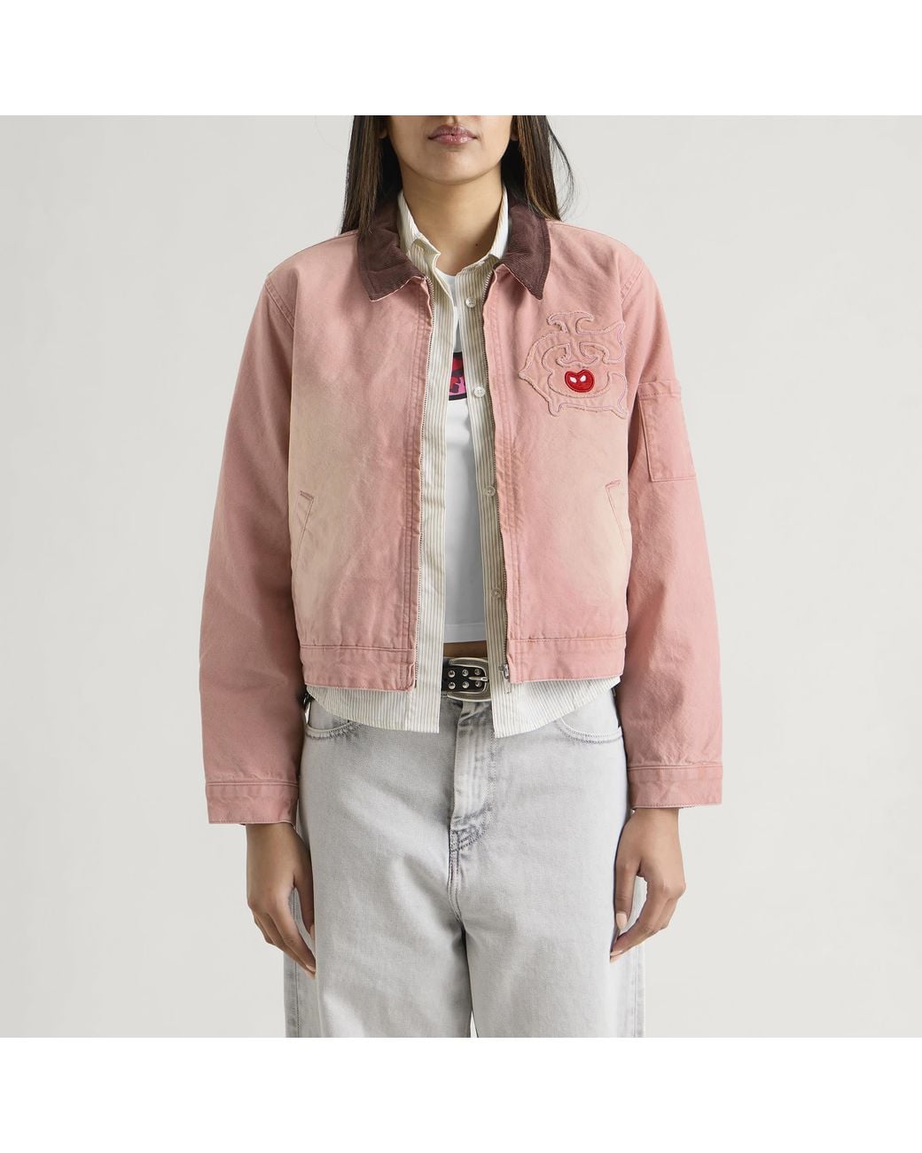 ICECREAM Pink Team Ic Cropped Work Jacket