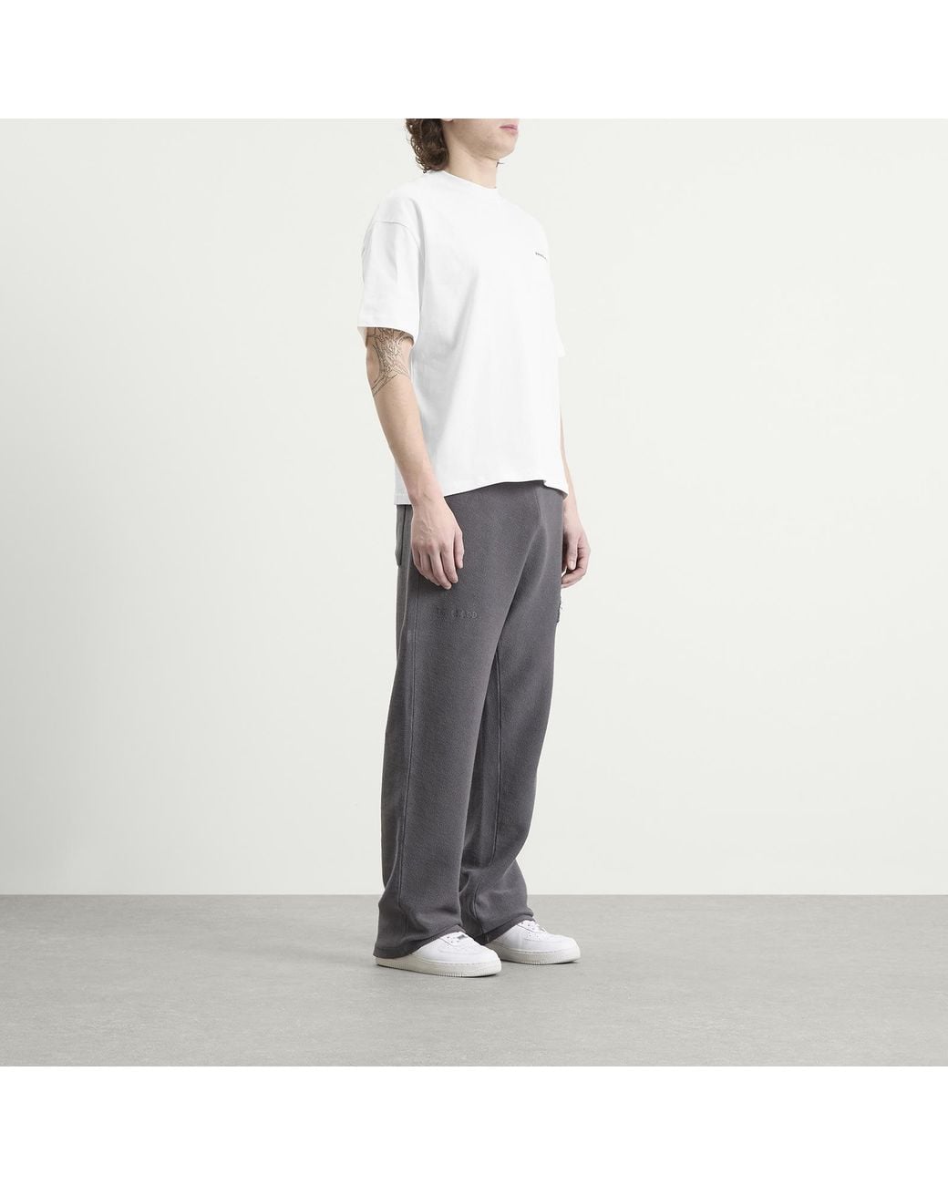 Annie Hood Gray Inside Out College Straight Joggers for men